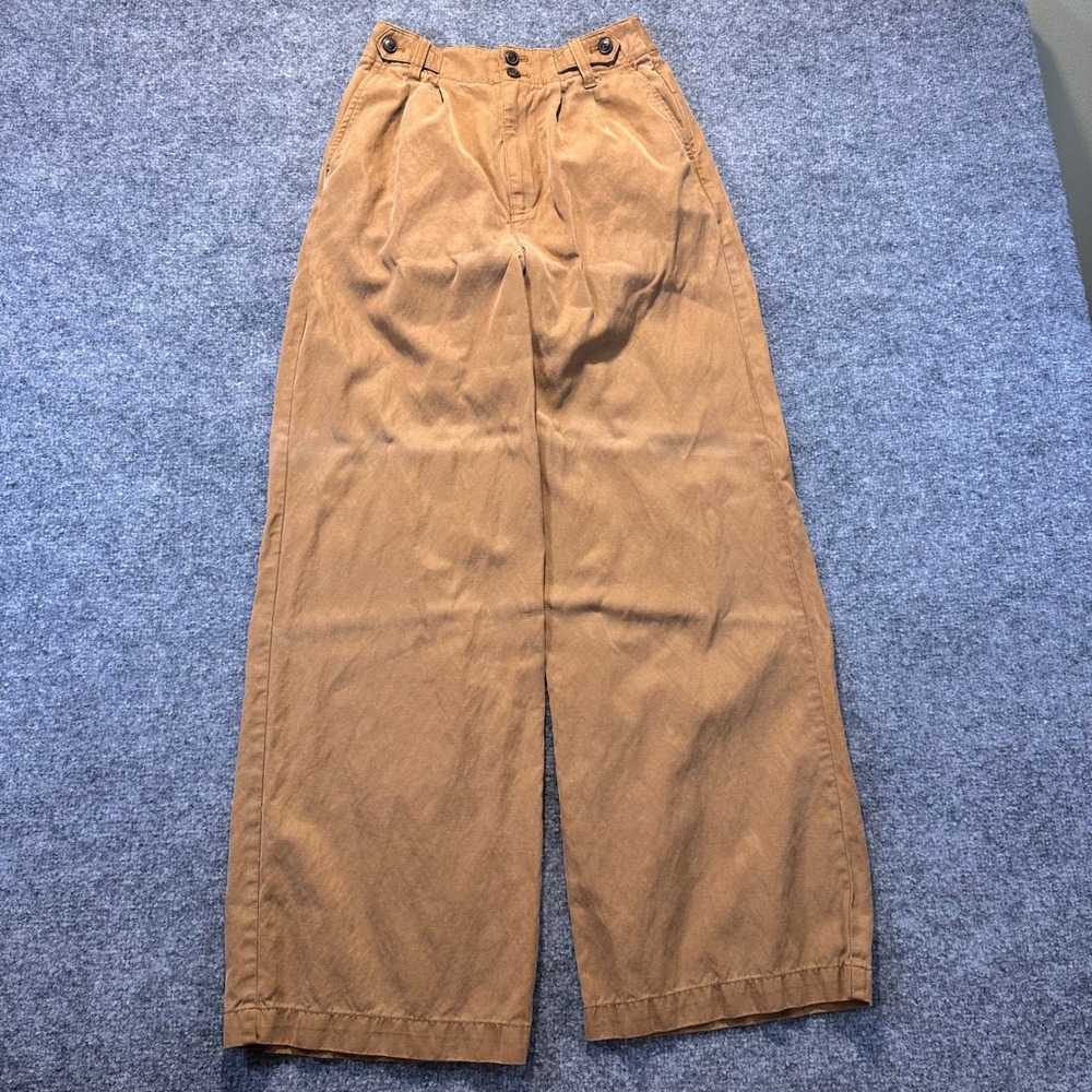 J. Crew Wide-Leg Trousers in Camel Brown